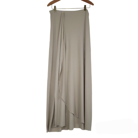 BCBGMaxAzria Logan Tan Side Slit Ruffle Maxi Skirt Medium - Picture 3 of 12